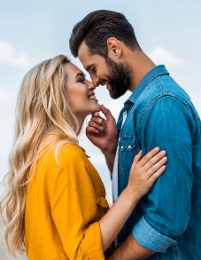 Couple reconnecting
