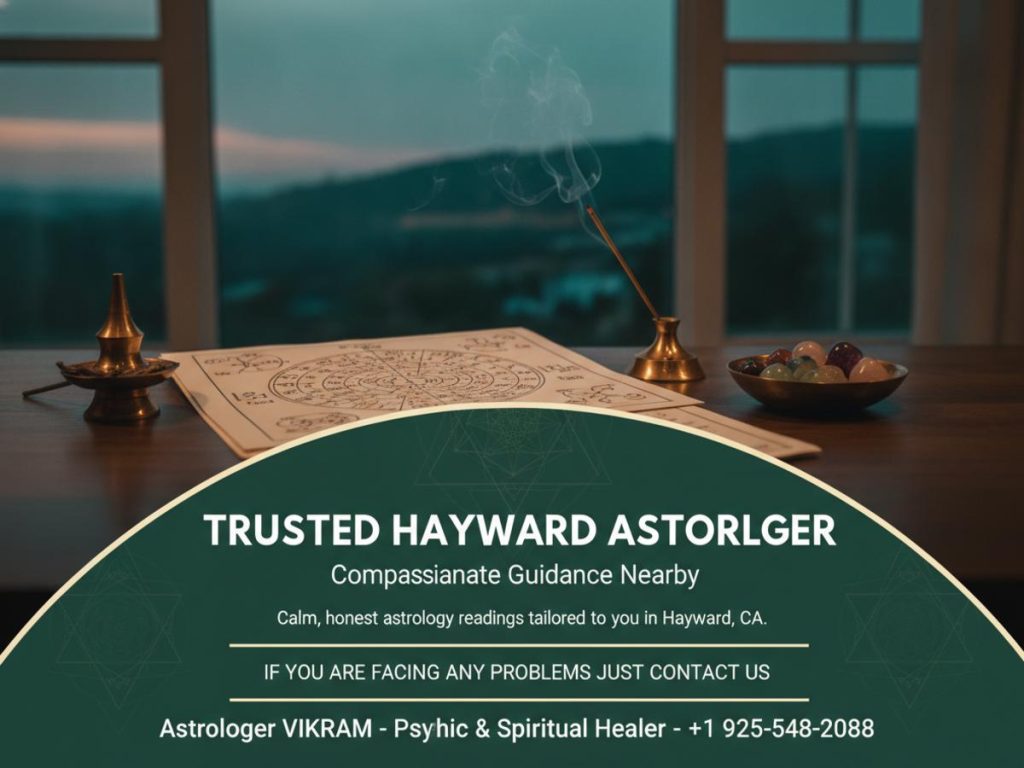 Traditional Vedic astrology tools on desk natural light Hayward CA