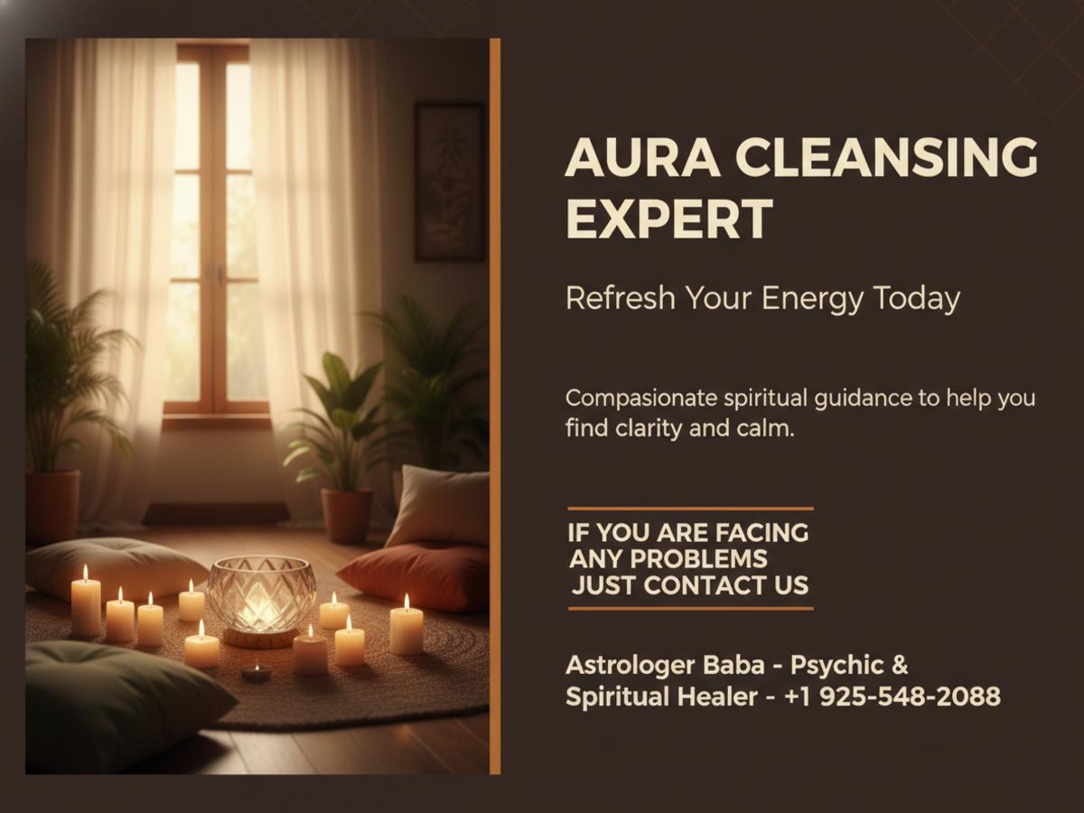 Aura cleansing session setup with candles and crystals in Dublin CA