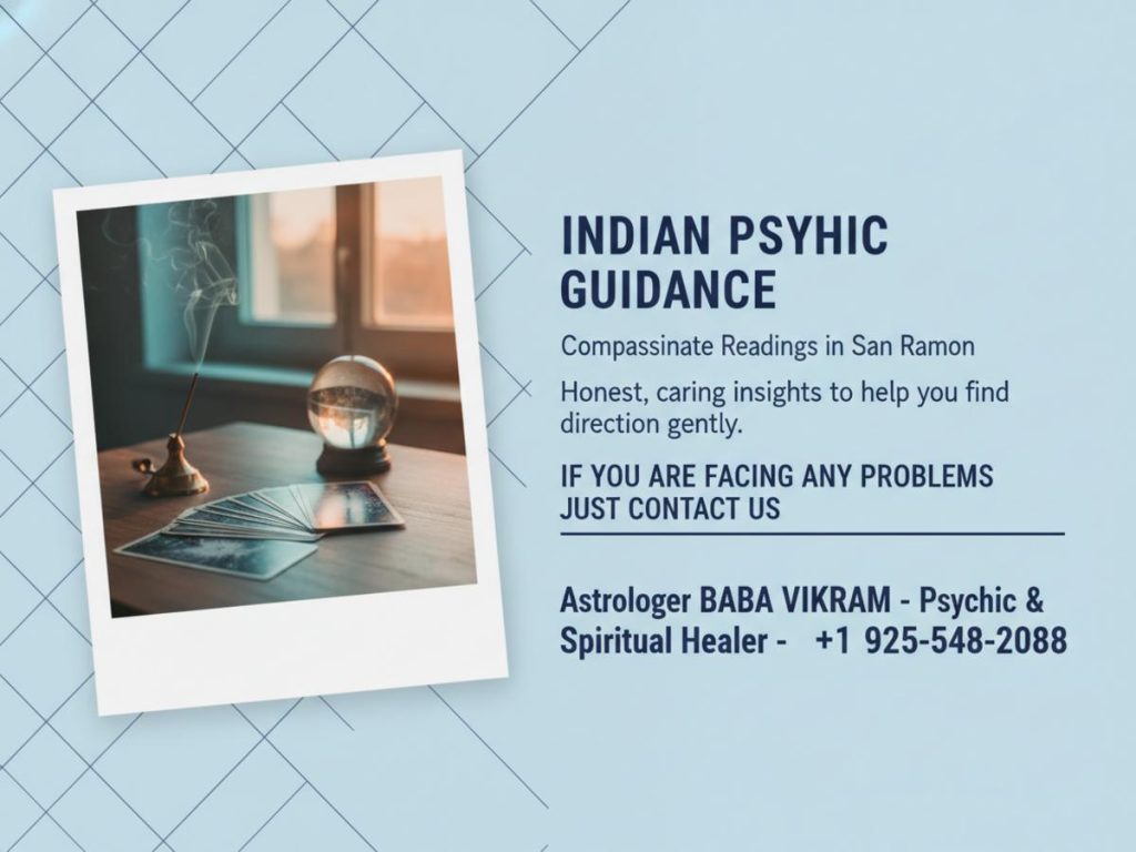 Indian psychic reading setup with tarot cards in San Ramon CA