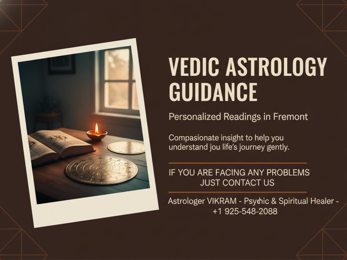 Vedic astrologer chart setup with diya lamp in Fremont, CA